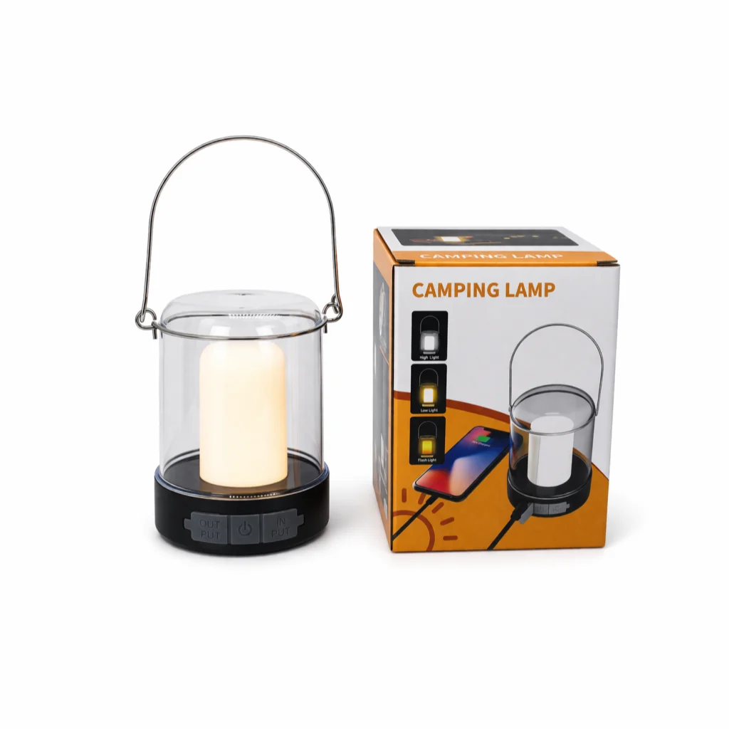 WK6052 WK6052 Flame Effect Camping Lantern with Power Bank
