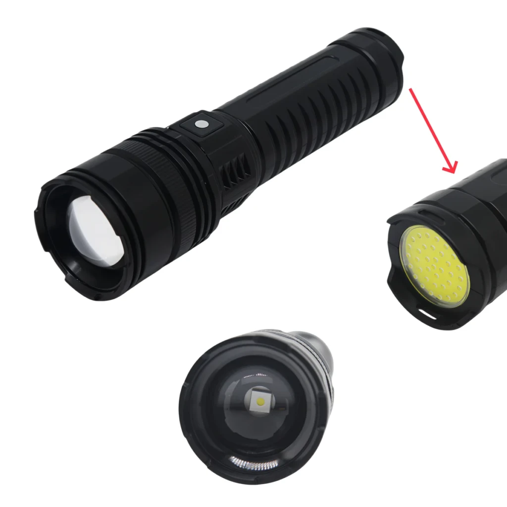 WK1059 WK1059 Zoomable LED + COB Flashlight with Power Bank