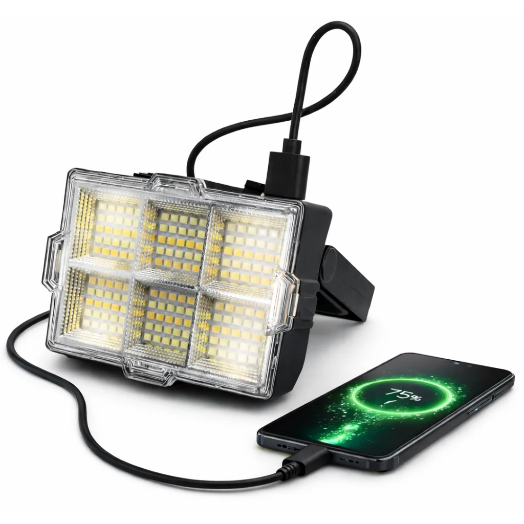 WK6054 WK6054 360 lm Portable Solar Work Light Adjust Bracket With Magnet hook and Power Bank
