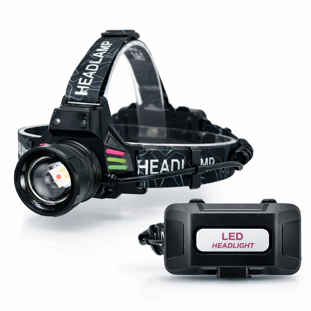 WK3064 WK3064 3 × 10 W Laser LED Zoomable Motion Sensor Headlamp