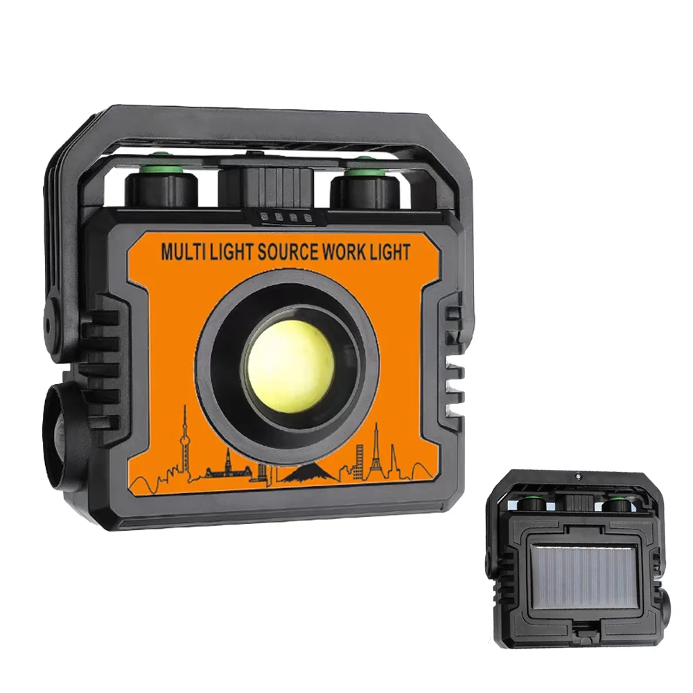 WK5002 WK5002 Solar-Powered Dual Light Work Light – 350 lm Max, 10 h Runtime & Magnetic Mount