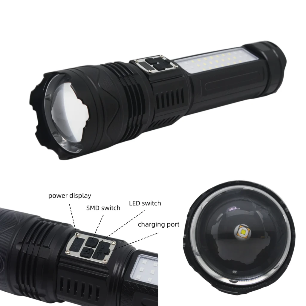 WK1061 WK1061 850 lm Zoomable LED SMD Flashlight with Power Bank