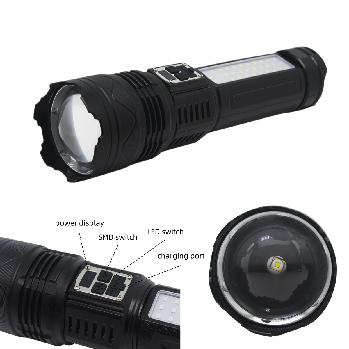 WK1061 WK1061 850 lm Zoomable LED SMD Flashlight with Power Bank