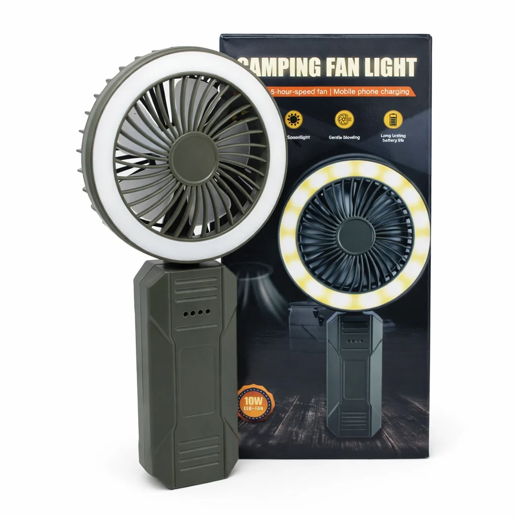 WK6049 WK6049 Rechargeable Camping Fan with LED Light