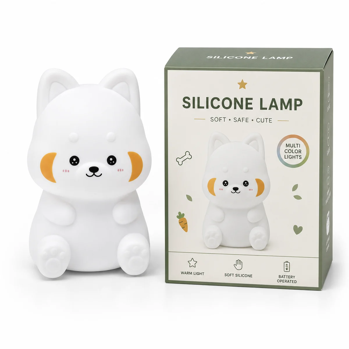 WK-A1027B WK-A1027B Cute Red Panda Silicone Night Light
