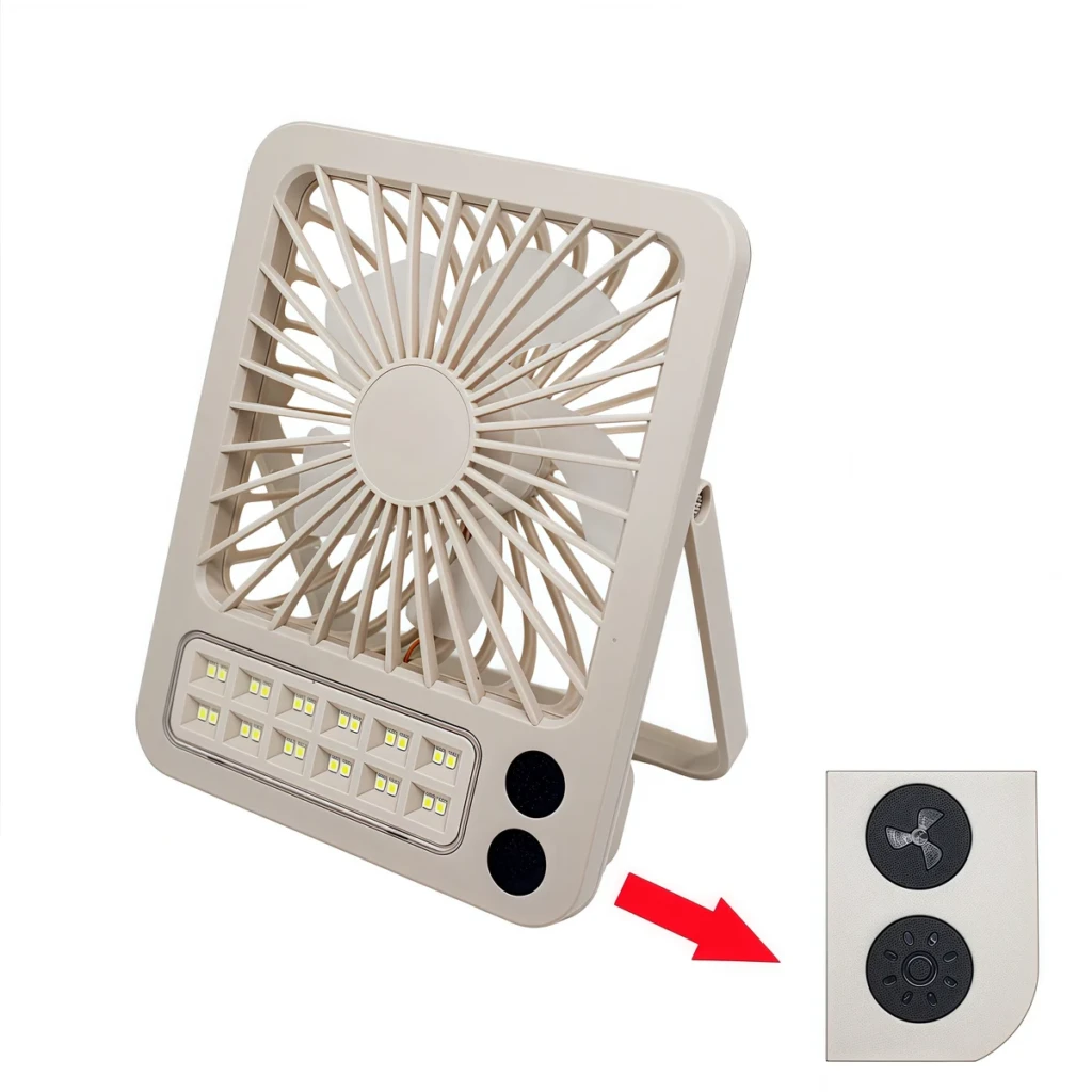 WK6046 WK6046 Portable Camping Solar Charging Fan Light