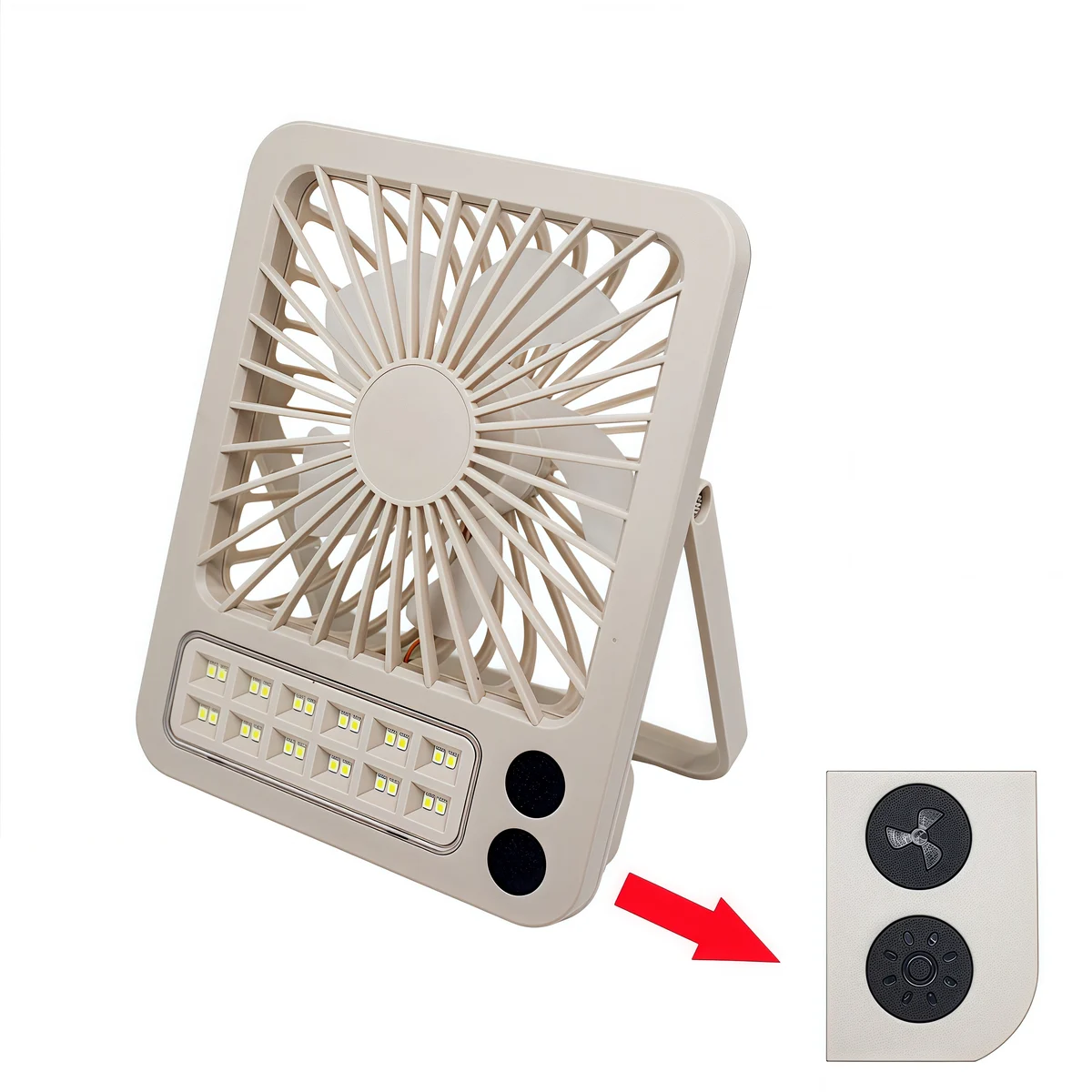 WK6046 WK6046 Portable Camping Solar Charging Fan Light