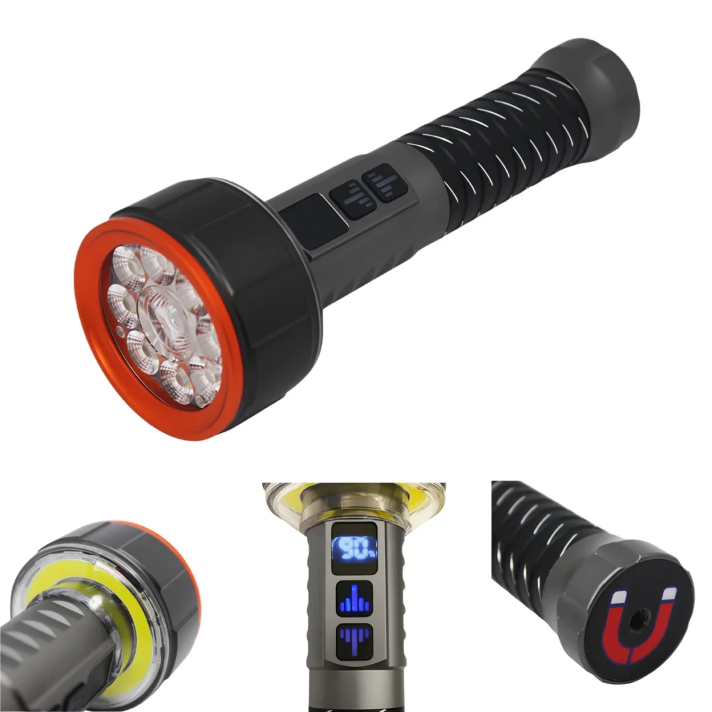 WK1056 WK1056 600 lm Strong Magnet Digital Display Camping Flashlight