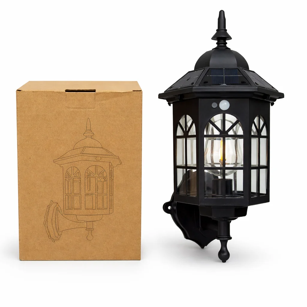 WK4026B WK4026B Vintage Solar Wall Lantern with Motion Sensor