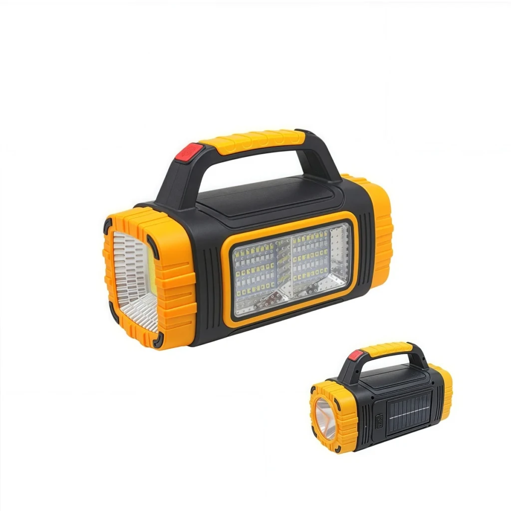 WK7005 Solar-Charged 3-in-1 Flood Light: 90 SMD + COB + 3 W LED Tri-Light System w / 5 Modes – 250 lm Workshop & Emergency Lighting