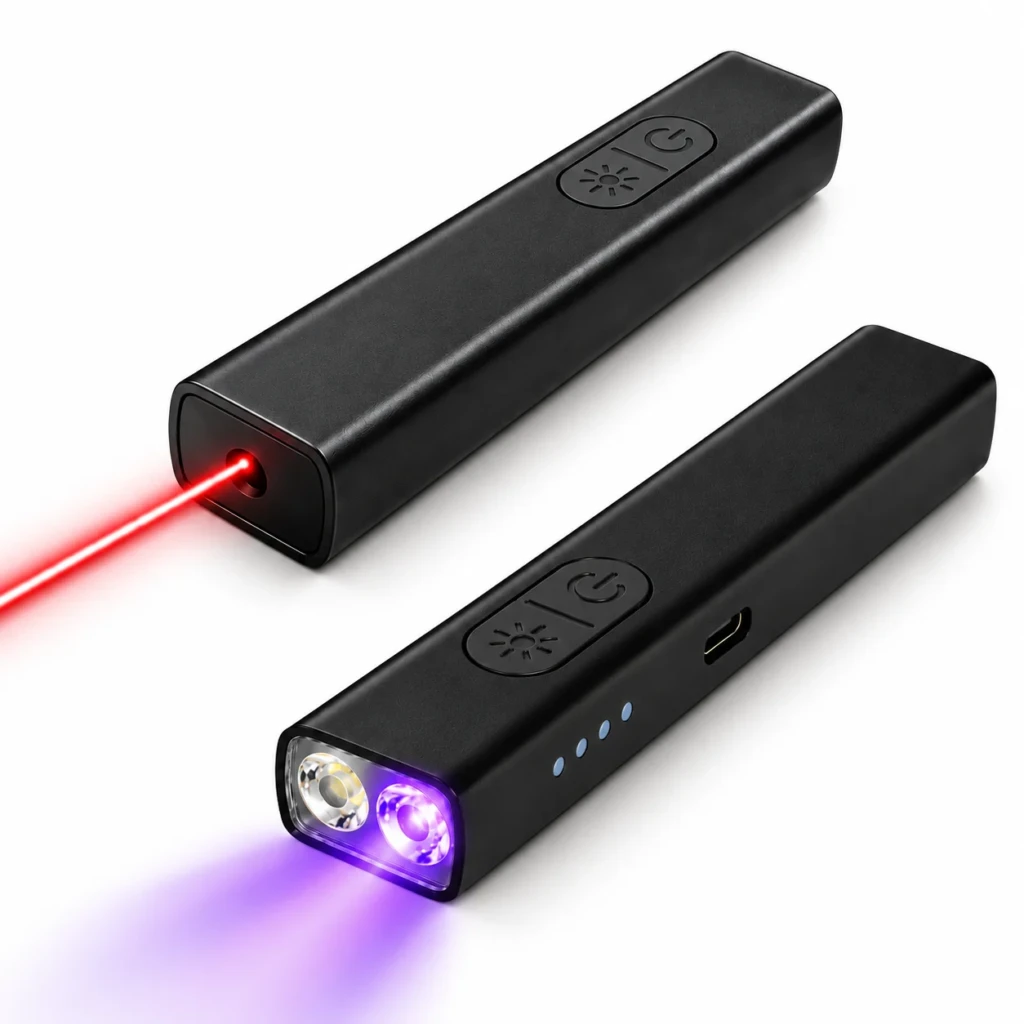 WK1070 Rechargeable UV EDC Pen Light with Red Laser