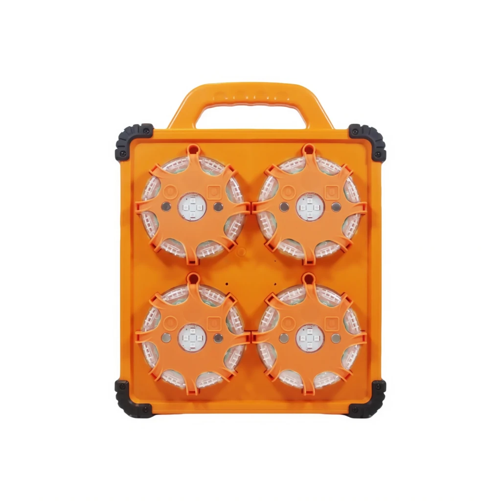 MF2020R-8 pieces Portable Sequential RGB LED Emergency Road Warning Light System