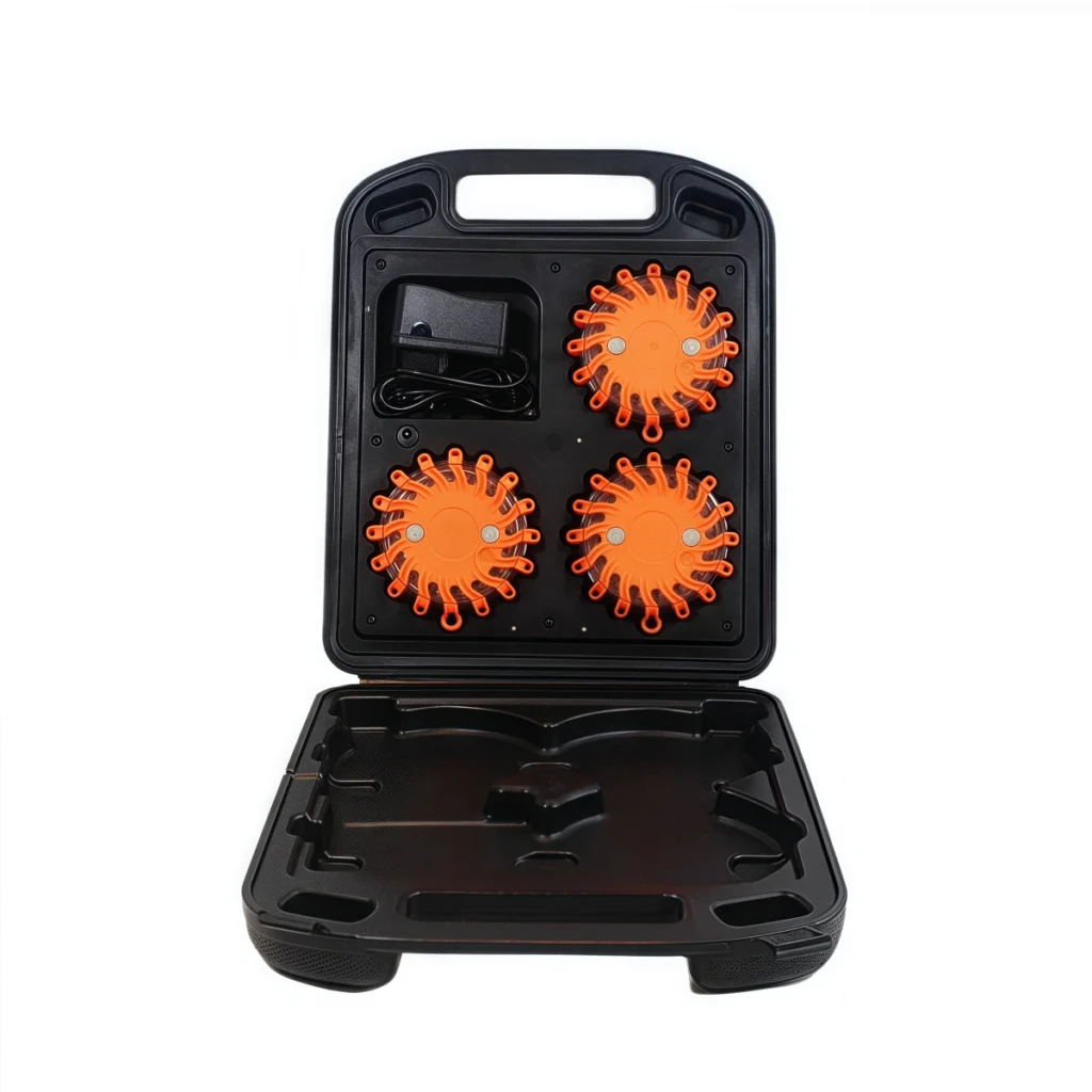 MF2000R3 Rechargeable LED Traffic Warning Light Kit with Carrying Case