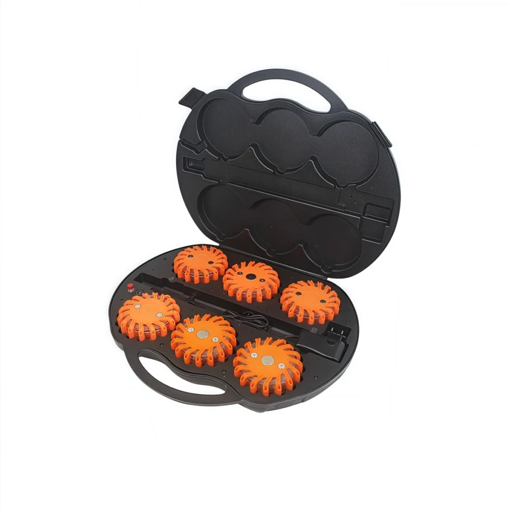 MF2000R2S Rechargeable Sequential LED Road Warning Light Kit with Control Case