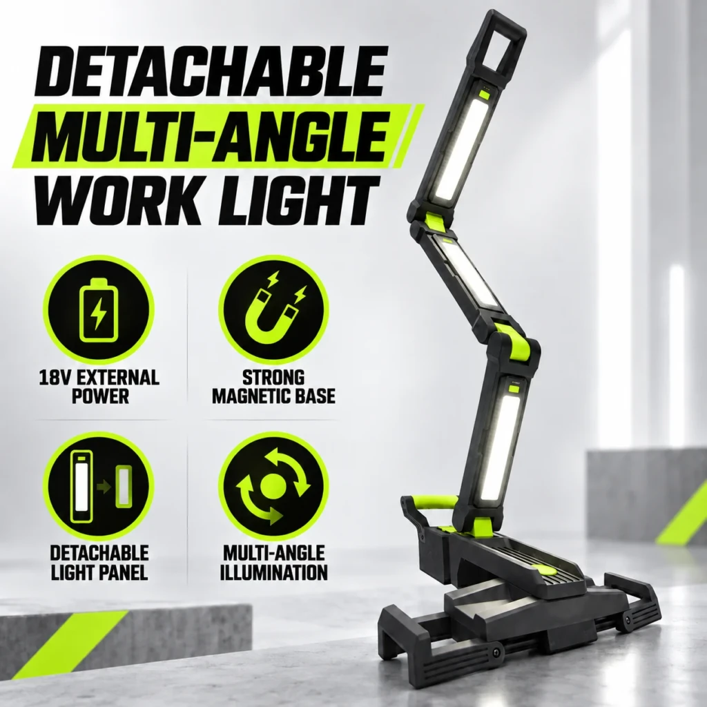 WK5074 Dual Power System Modular Detachable Foldable Area Work Light