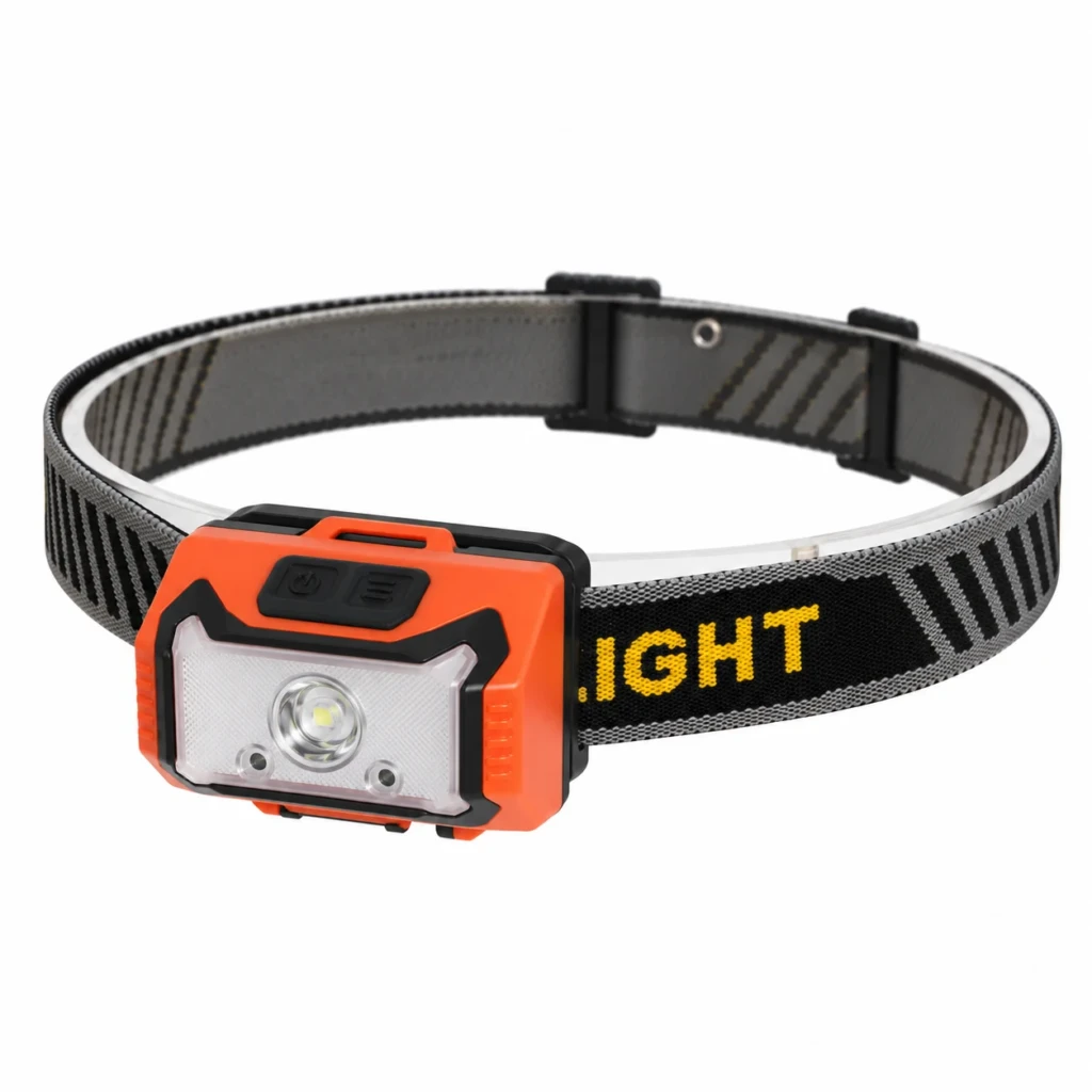 WK3108 Dual Power Rechargeable LED Headlamp with Motion Sensor & Stepless Dimming